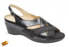 FIORELLA, LEATHER SANDAL AND LICRA WITH REMOVABLE TEMPLATE.